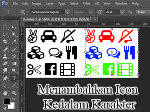 Cara menambahkan icon kedalam karakter Teks