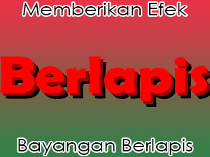 Membuat efek bayangan berlapis pada teks