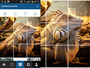 Membuat Potongan Beberapa Foto pada Tampilan Instragram